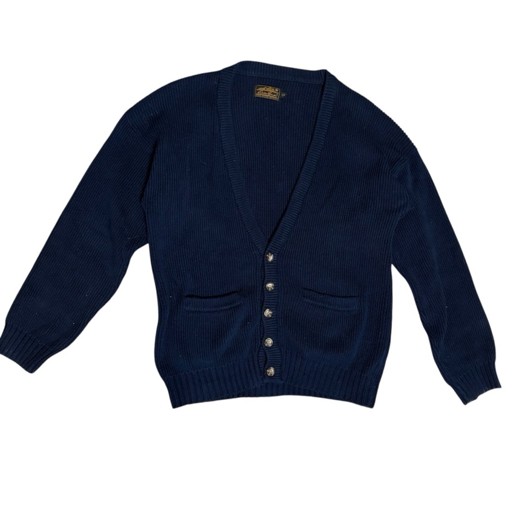 Vintage Eddie Bauer Dark Blue Knit Cardigan Sweater